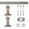 Quiet Glide Soft Close 48" Satin Nickel Front Mini Single Barn Door Hardware NT.1310.04.SN-48-SC - alternate 1